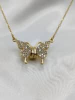 گردنبد پروانه ای دو تیکه برند Stainless Steel