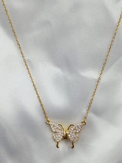 گردنبد پروانه ای دو تیکه برند Stainless Steel