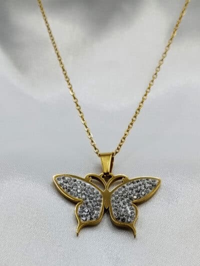 گردنبد پروانه ای برند Stainless Steel