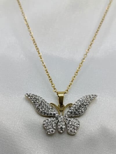 گردنبد پروانه ای برند Stainless Steel