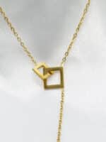 گردنبند مربعی برند Stainless Steel کد 2005 - Image 4