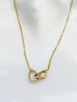 گردنبد زنانه قلبها برند Stainless Steel