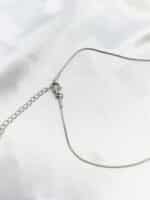 گردنبد زنانه قلب رنگ نقره ای برند Stainless Steel