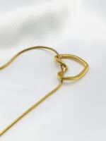 گردنبد زنانه قلب طلایی برند Stainless Steel