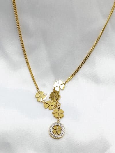 گردنبد زنانه طرح گل برند Stainless Steel کد 2012