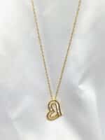 گردنبد زنانه قلبی برند Stainless Steel