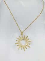 گردنبد زنانه خورشیدی برند Stainless Steel