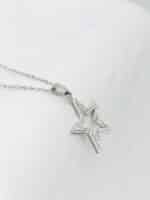 گردنبد زنانه ستاره ای برند Stainless Steel