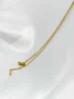 گردنبد زنانه بیضی طلایی برند Stainless Steel