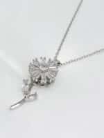 گردنبد گل نگین دار برند Stainless Steel