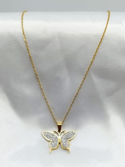 گردنبد پروانه ای برند Stainless Steel