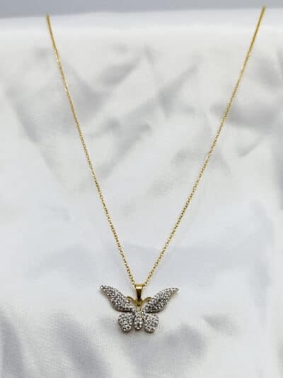 گردنبد پروانه ای برند Stainless Steel