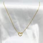 گردنبد زنانه قلب طلایی برند Stainless Steel