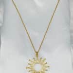 گردنبد زنانه خورشیدی برند Stainless Steel