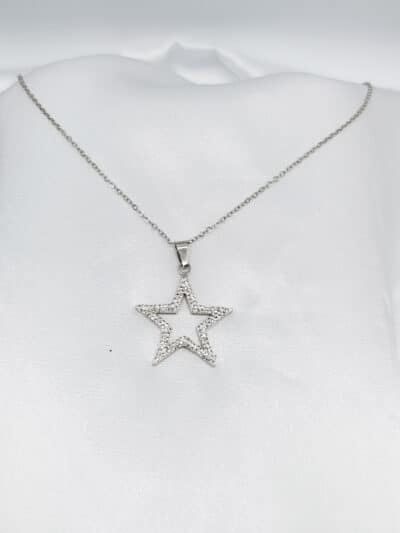 گردنبد زنانه ستاره ای برند Stainless Steel