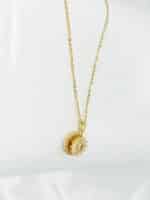 گردنبد دوار نگین دار برند Stainless Steel