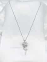 گردنبد گل نگین دار برند Stainless Steel