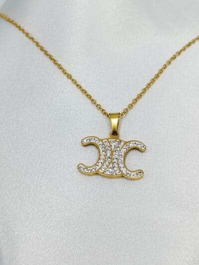 گردنبد نگین دار برند Stainless Steel