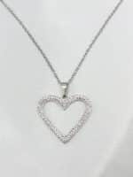 گردنبد قلب نگین دار برند Stainless Steel