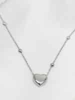 گردنبد نقره ای قلب برند Stainless Steel