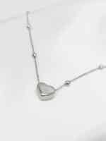 گردنبد نقره ای قلب برند Stainless Steel