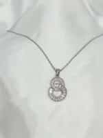 گردنبد دو حلقه نگین دار برند Stainless Steel