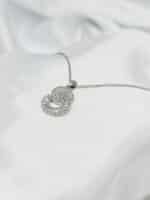 گردنبد دو حلقه نگین دار برند Stainless Steel