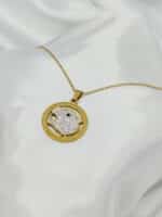 گردنبد ببر نگین دار طلایی برند Stainless Steel