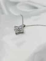 گردنبد گل نگین دار برند Stainless Steel