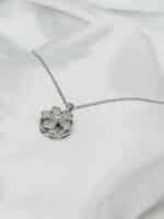 گردنبد گل نگین دار برند Stainless Steel