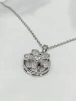 گردنبد گل نگین دار برند Stainless Steel