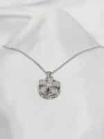 گردنبد گل نگین دار برند Stainless Steel