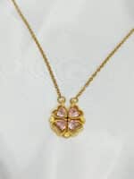 گردنبد گل نگین دار برند Stainless Steel