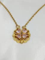 گردنبد گل نگین دار برند Stainless Steel