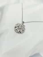 گردنبد گل گردان نگین دار برند Stainless Steel