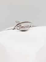 گردنبد نقره ای قلب نگین دار برند Stainless Steel