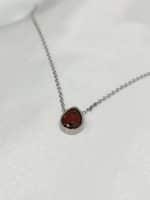 گردنبد نقره ای قطره نگین دار برند ژوپینگ