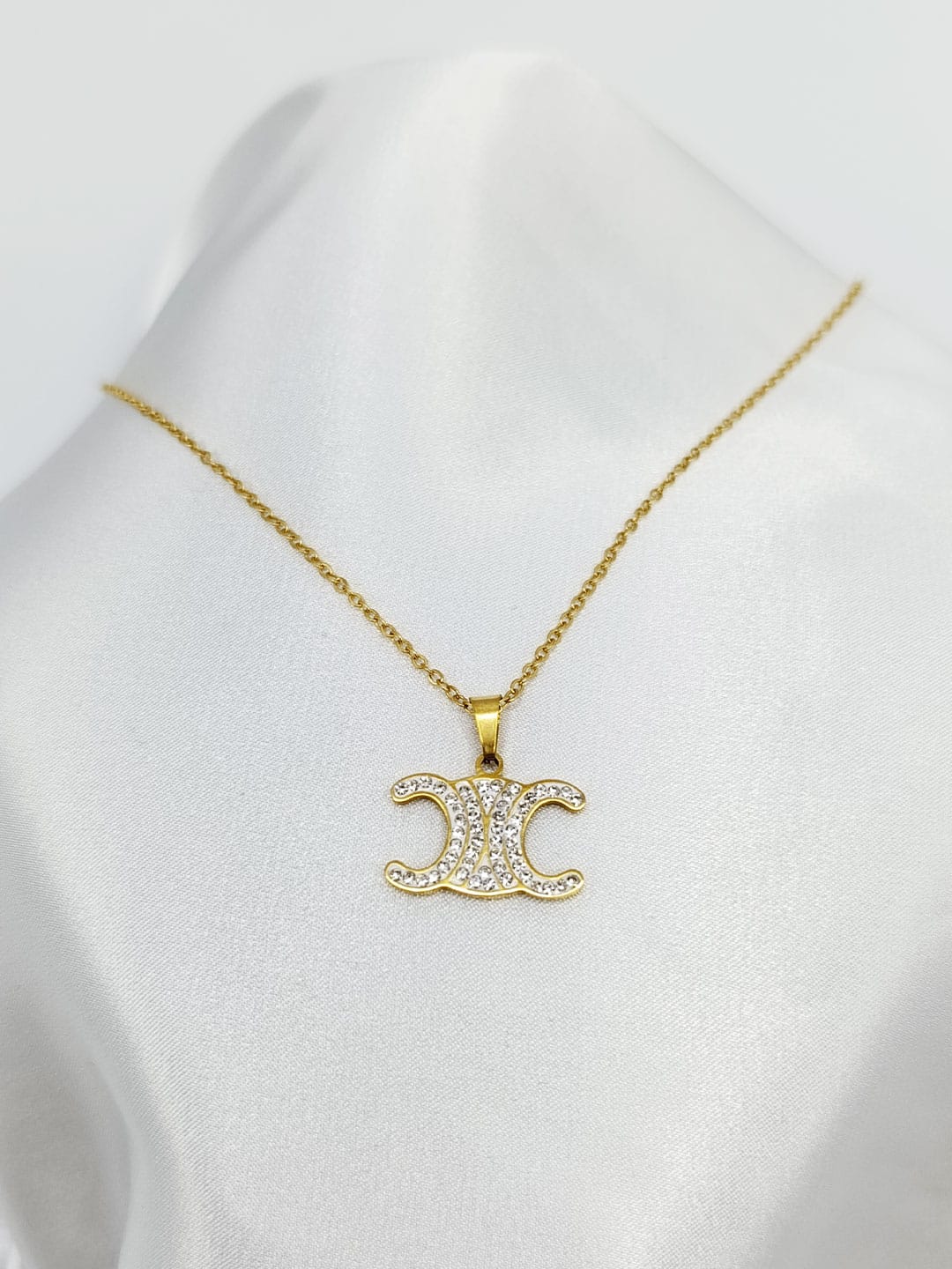 گردنبد نگین دار برند Stainless Steel گردنبد نگین دار برند Stainless Steel