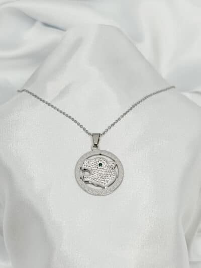 گردنبد ببر نگین دار برند Stainless Steel