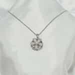 گردنبد گل نگین دار برند Stainless Steel