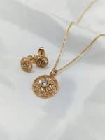 نیم ست زنانه با گوشواره های سوزنی