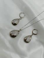 نیم ست زنانه ژوپینگ اشکی شکل بدون زنجیر کد 212