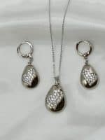 نیم ست زنانه ژوپینگ اشکی شکل بدون زنجیر کد 212