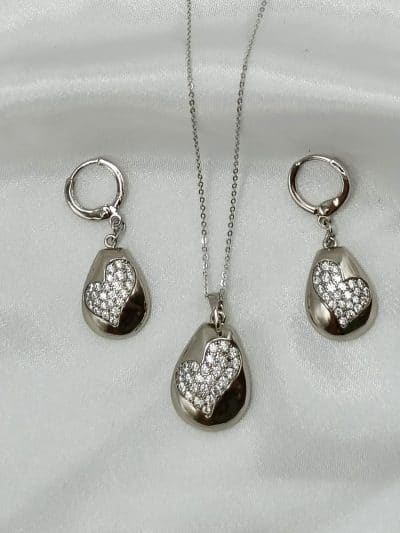 نیم ست زنانه ژوپینگ اشکی شکل بدون زنجیر کد 212