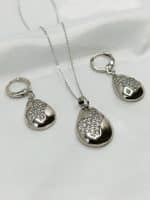 نیم ست زنانه ژوپینگ اشکی شکل بدون زنجیر کد 212