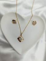 نیم ست ژوپینگ زنانه طلایی بدون زنجیر