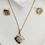 نیم ست ژوپینگ زنانه طلایی بدون زنجیر