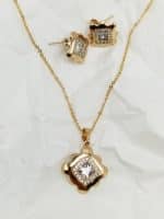 نیم ست ژوپینگ زنانه طلایی بدون زنجیر