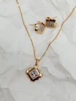 نیم ست ژوپینگ زنانه طلایی بدون زنجیر