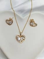 نیم ست زنانه ژوپینگ مدل قلب نگین دار کد 218